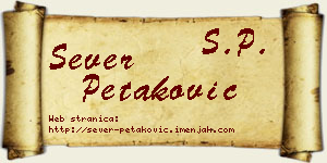 Sever Petaković vizit kartica
